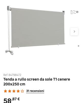 2 tende a rullo per esterni