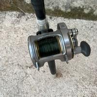 Canna da pesca , traino con mulinello shimano