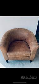 Poltrona marrone microfibra
