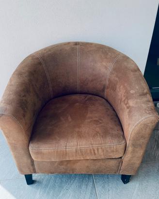 Poltrona marrone microfibra