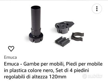Gambe per mobili, Piedi per mobile in plastica 