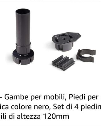 Gambe per mobili, Piedi per mobile in plastica 