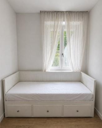 Letto IKEA HEMNES bianco 80x200 + 2 materassi