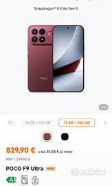 Smartphone POCO F9 Ultra 5G 12/256GB Dark Cherry