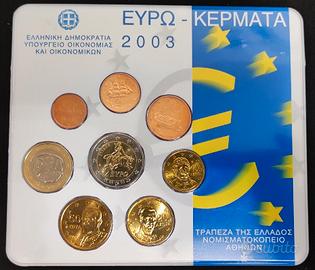 Grecia 2003 Serie Euro Ufficiale