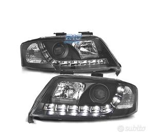 FARI AUDI A6 4B 97-99 LUCE DIURNA REALE SFONDO NER