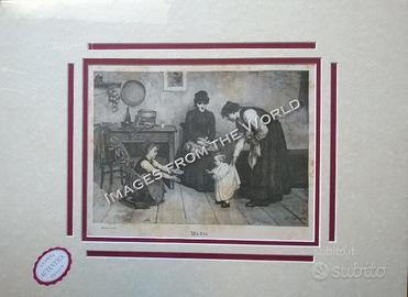 Stampa Antica - Old Print 1895 MADRE