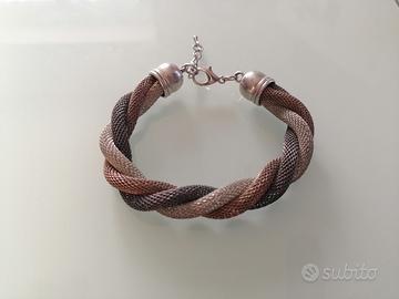 Bracciale grigio dorato