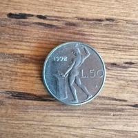 Moneta Repubblica Italiana In Lire, 50 Lire 1992