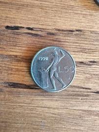 Moneta Repubblica Italiana In Lire, 50 Lire 1992