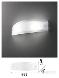 20 applique lampada parete vetro bianco Ideal Lux