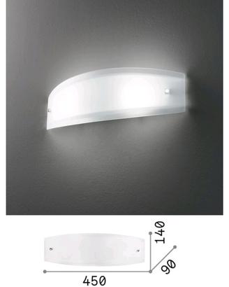 20 applique lampada parete vetro bianco Ideal Lux