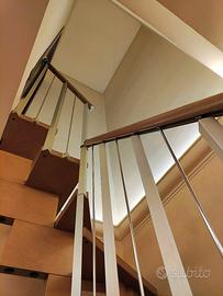Scala interna in legno acciaio - modulabile
