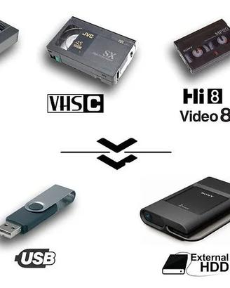 Conversione video cassette vhs 8mm ecc in digitale