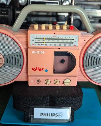 Radioregistratore Boombox  Anni '80 Philips Roller