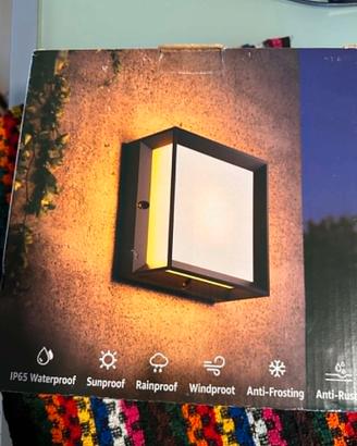 Lampada Parete Klighten Nero E27 Esterno/Interno