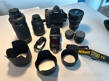 Nikon d700 14-24 2.8 80-200 2.8 28-70 2.8 e varie