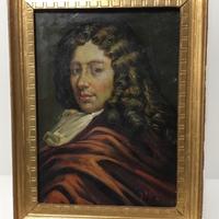 Vecchio dipinto firmato olio su tela aristocratic