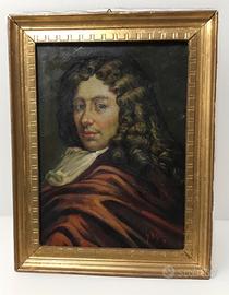 Vecchio dipinto firmato olio su tela aristocratic