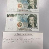 Lire 5.000 V. Bellini