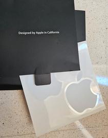 2 Adesivi Apple Bianchi Originali con Scatola