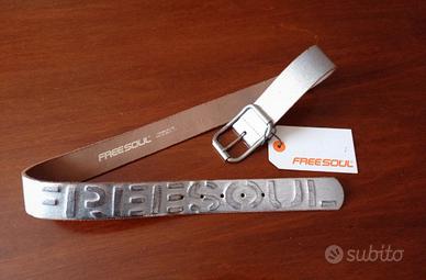 Cintura in vera pelle Freesoul col. argento 
