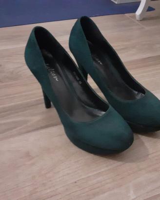 Scarpe verdi con tacco tg.39