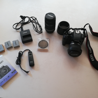 Canon 1000D + 3 batterie + Zaino Kata