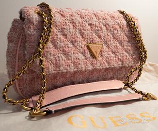 Borsa Guess rosa in lana