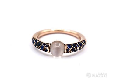 pomellato anello m'ama non m'ama oro rosa zaffiri