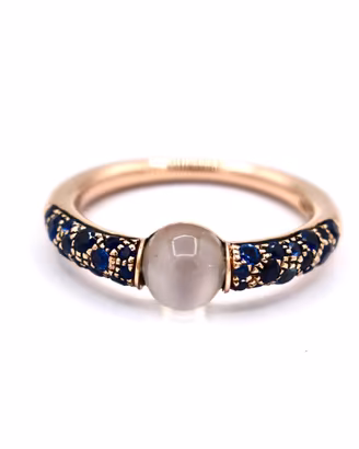 pomellato anello m'ama non m'ama oro rosa zaffiri