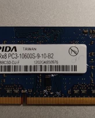 Memoria RAM Elpida, EBJ20UF8BCS0-DJ-F, 2GB 1Rx8