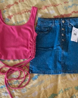 Completo Top +gonna taglia S