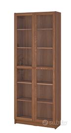 Libreria vetrata Ikea Billy noce