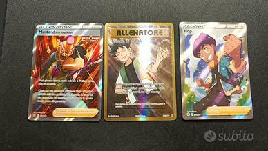 Lotto 3 Carte Pokémon Full Art – Tenacia di Brock
