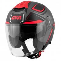 Givi casco jet planet hyper nero/titanio/rosso