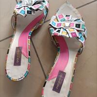 Sandalo in tela Emilio Pucci Vintage 