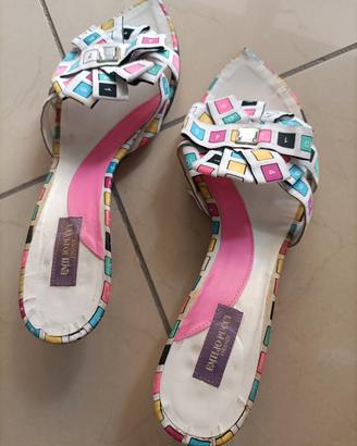 Sandalo in tela Emilio Pucci Vintage 