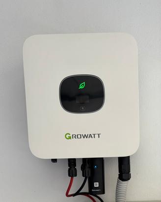 Inverter fotovoltaico Growatt + cavi-fusibili-wifi