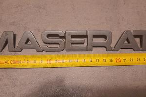 Maserati scritta logo metallo originale d' epoca