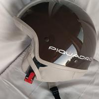 Casco da sci Piquadro con inserti in pelle