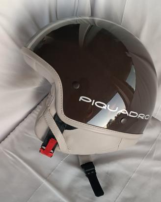Casco da sci Piquadro con inserti in pelle