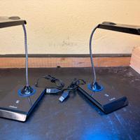 Coppia di lampade, abat-jour, ricaricabili LED