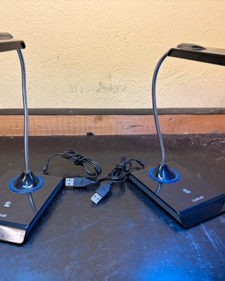 Coppia di lampade, abat-jour, ricaricabili LED