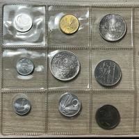 9 Monete Lira anni 1970 CON 1000lire e 500lire ARG