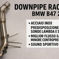 Downpipe bmw serie 1 2 3 4 x1 x3 acciaio inox