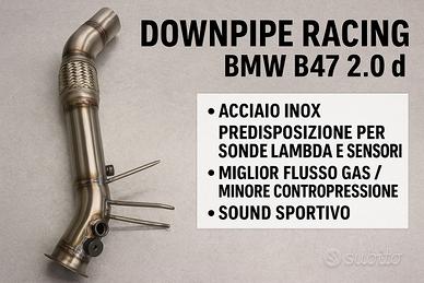 Downpipe bmw serie 1 2 3 4 x1 x3 acciaio inox