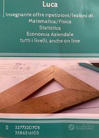 Lezioni matematica fisica statistica economia temi