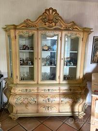 Credenza com vetrina in stile Barocco Veneziano