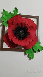 Quadro con Papavero 3D